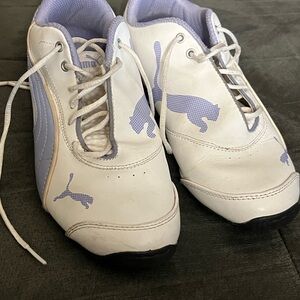 Puma White and Lavender Athletic Shoes